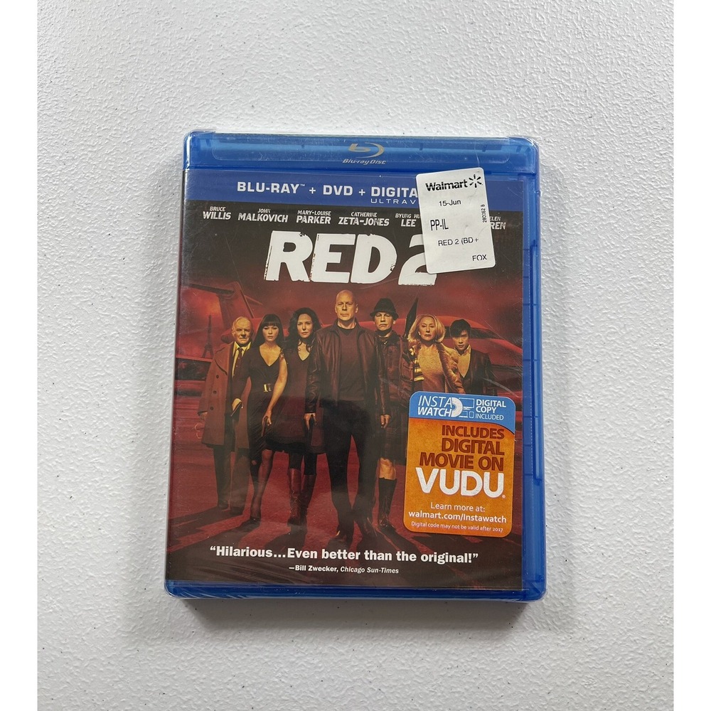 RED 2 (Blu-ray/DVD, 2013, 2-Disc Set, ) Action Movie SEALED NEW Bruce Willis